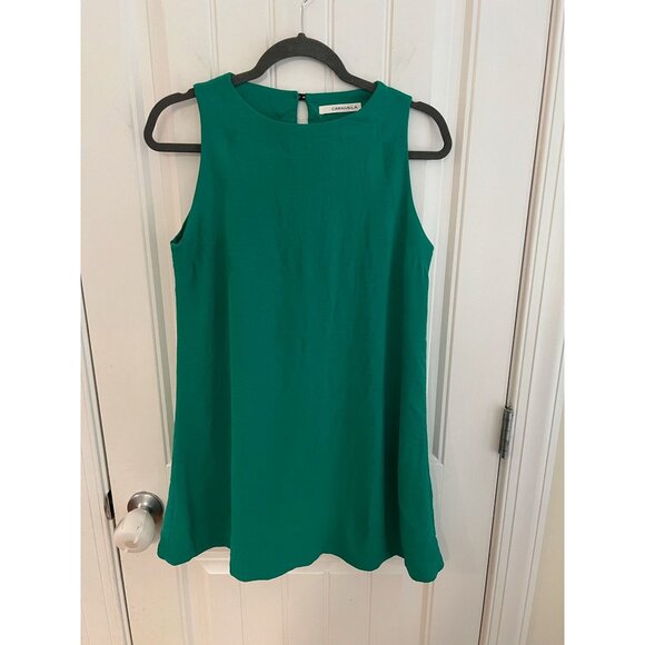 Caramela Sleeveless Green Shift Dress‎ Keyhole Back Size Small - Picture 1 of 4
